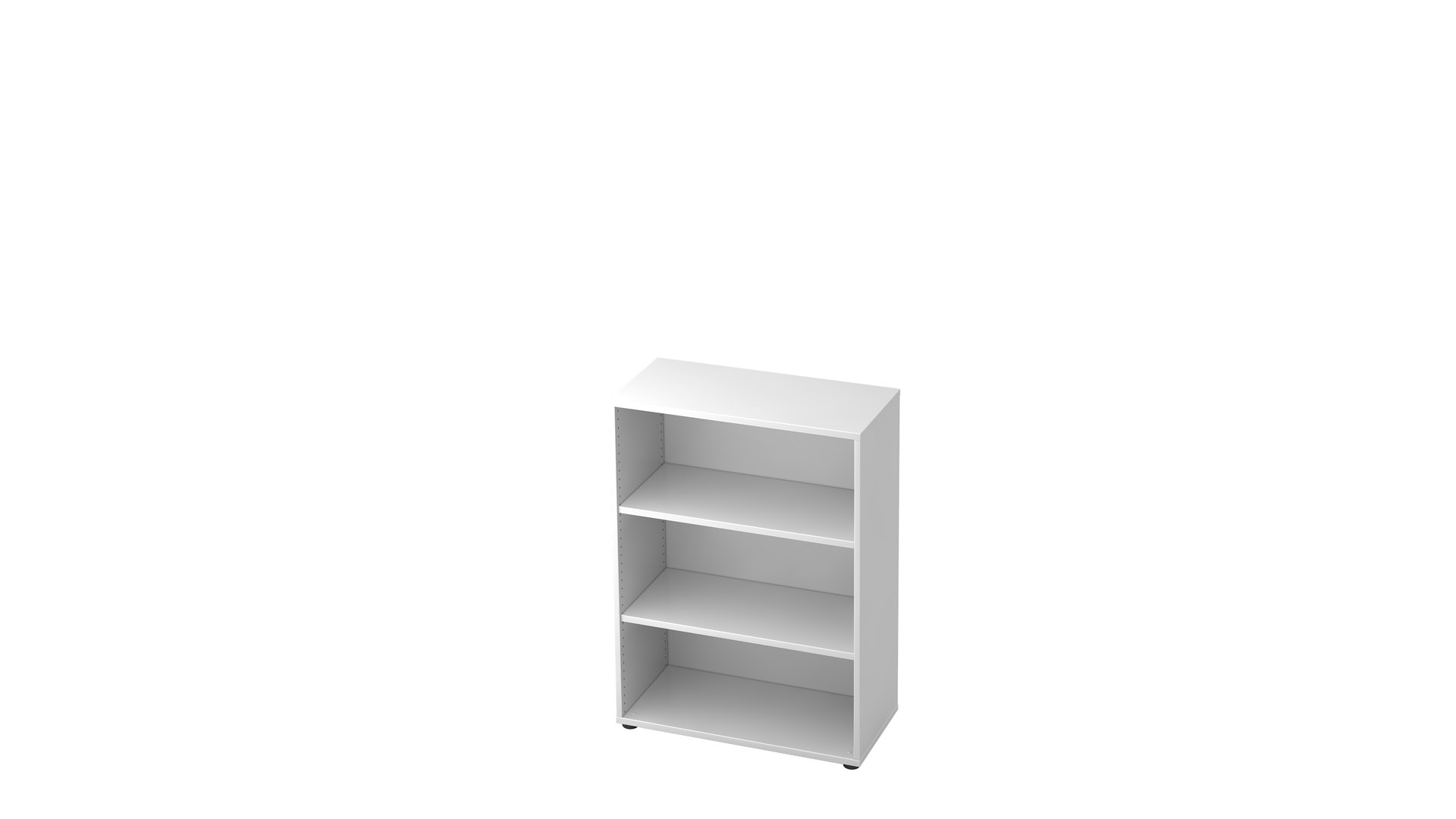 Büroregal, BxTxH 800x400x1100 mm, 3 OH, 2 Böden, grau