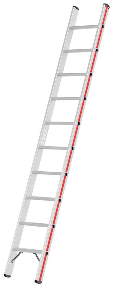 Anlegeleiter, Stufenanlegeleiter, 10 Stufen, Länge 2720 mm, Arbeitshöhe 3130 mm, Gewicht 6,9 kg