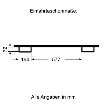 Muldenkippbehälter mit Staplertaschen - 800 l - 800 kg - anthrazitgrau