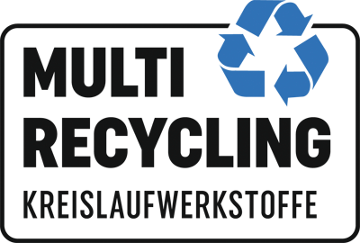 Recycling-Station, 3fach, 3x45 Liter, lichtgrau, mit Klappen aus Edelstahl, BxTxH 950x355x830 mm