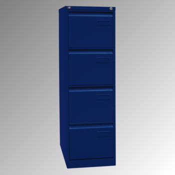 Bisley Light Hängeregistraturschrank - 4 Schubladen - einbahnig - Farbe blau