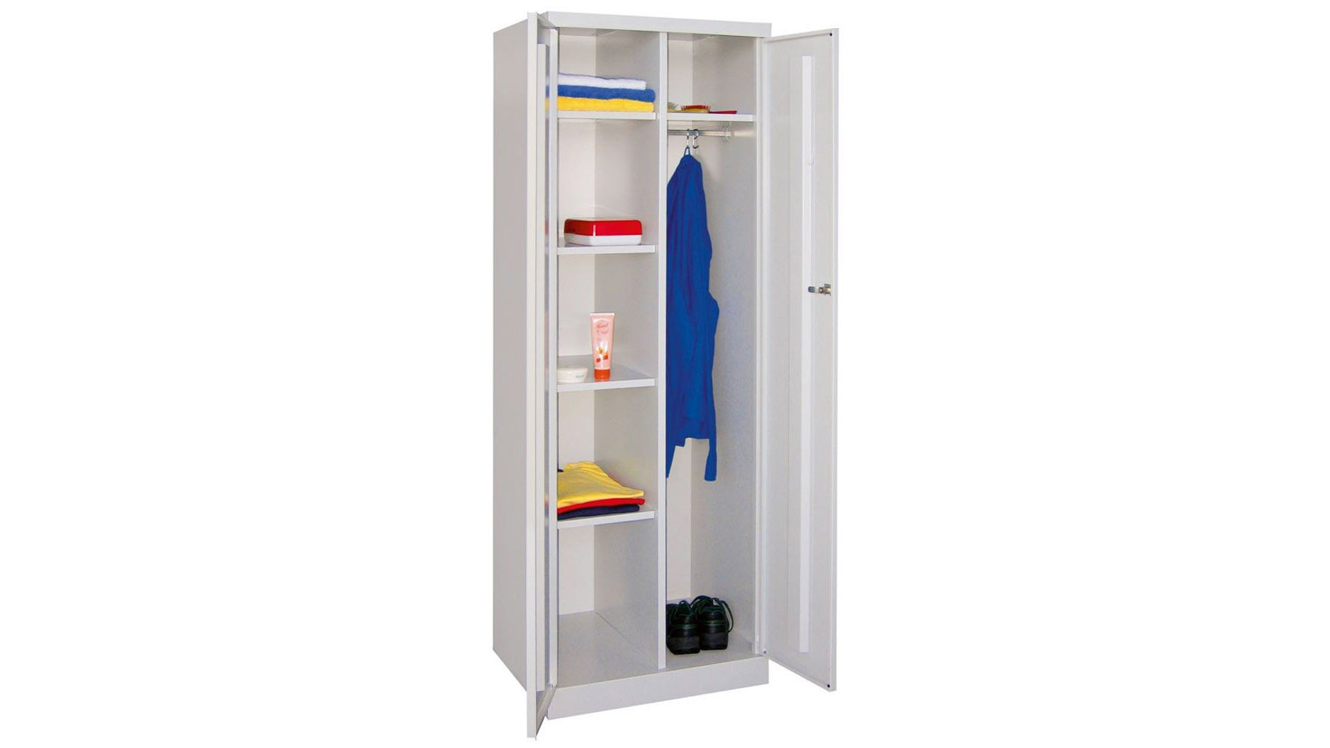 Kleiderschrank mit Sockel - Spind