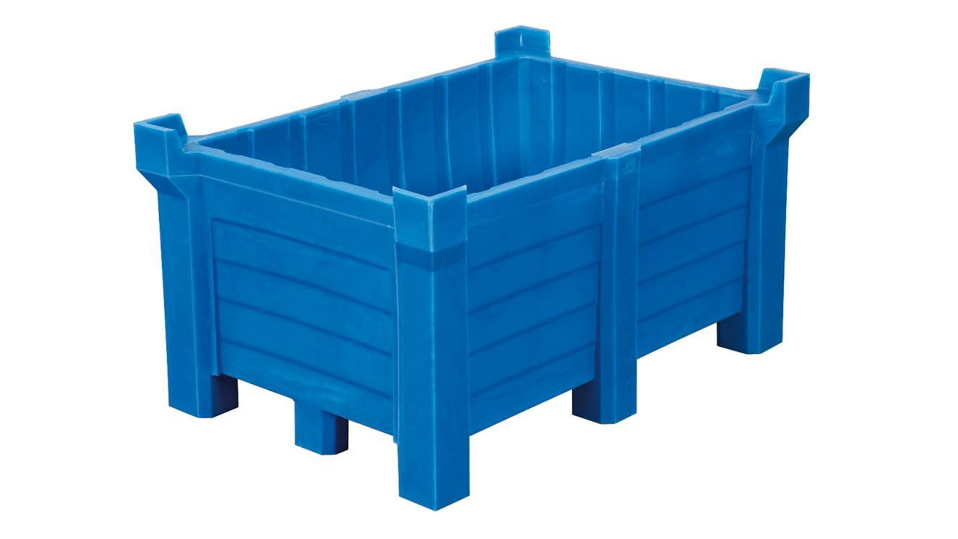 Transportbehälter PE - 260 l - 500 kg - 1060x860x650 mm - stapelbar - Farbe blau
