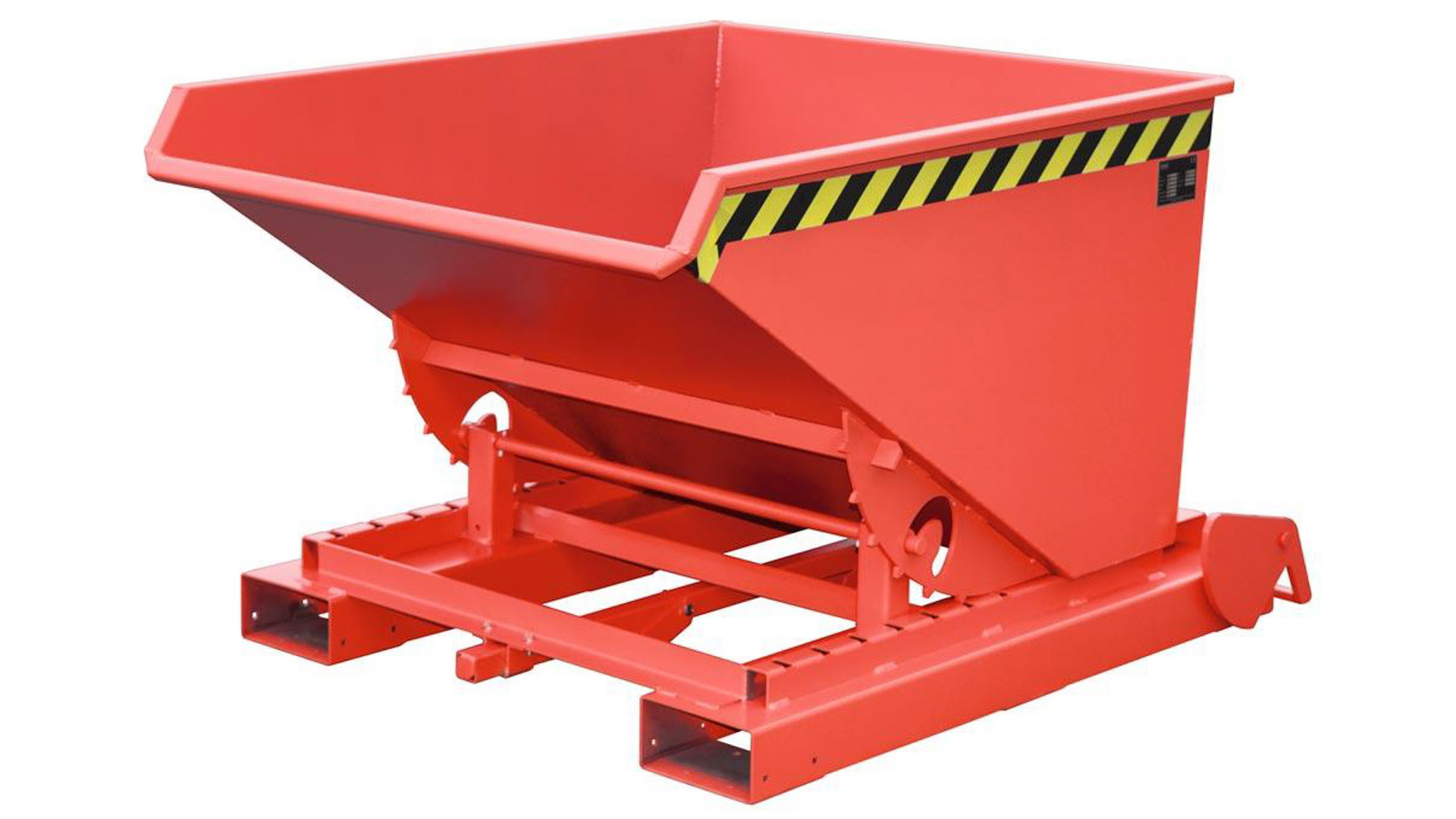 Muldenkippbehälter, automatisch - Volumen 600 l - Tragkraft 1.000 kg - 865 x 1.095 x 1.485 mm (HxBxT) - feuerrot