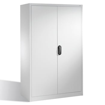 C+P Stahlschrank, Werkzeugschrank, Geräteschrank, abschließbar, 4 Fachböden, Korpusfarbe lichtgrau, Front lichtgrau, 1.950 x 1.200 x 600 mm (HxBxT)