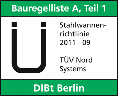 Auffangwanne, Stahl, Auffangvolumen 1000 l, BxTxH 2680x1300x480 mm, ohne Abfüllaufsatz, RAL 5015 Himmelblau