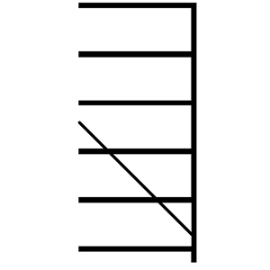 Archiv-Steckregal, Anbaufeld, doppelseitig, 5 OH, 6 Fachböden, Fachlast 110 kg, BxTxH 1130x600x1900 mm, RAL 7035 lichtgrau