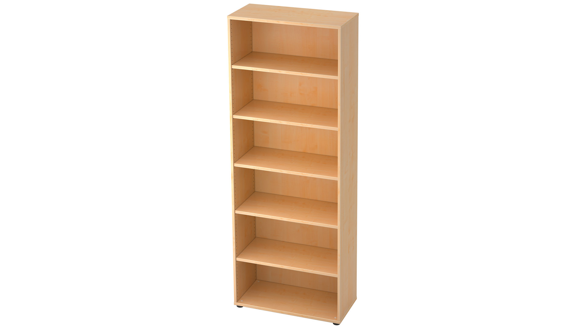 Büroregal, BxTxH 1000x400x2156 mm, 6 OH, 5 Böden, nuss