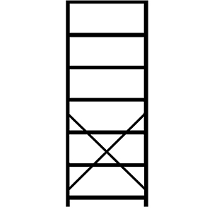 Archiv-Steckregal, Grundfeld, doppelseitig, 6 OH, 7 Fachböden, Fachlast 110 kg, BxTxH 1130x600x2200 mm, RAL 7035 lichtgrau