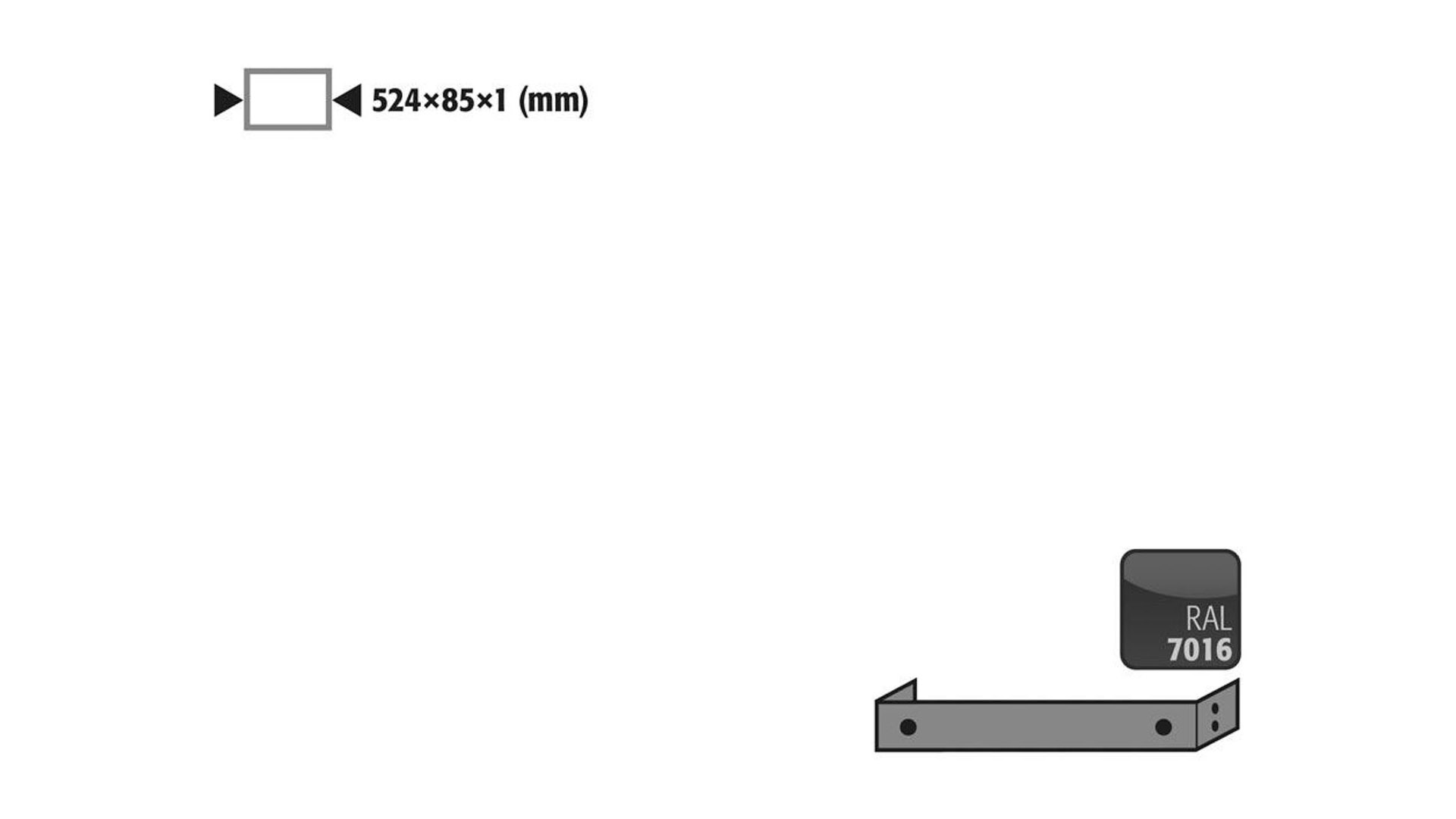 Sockelblende, BxTxH 1120x90x35 mm, für Gefahrenstoffschrank Typ 90, für Breite 1193 mm