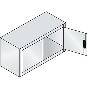 Aufsatzschrank, 1 Boden verzinkt, BxTxH 930x400x790 mm, RAL 7021