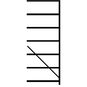 Archiv-Steckregal, Anbaufeld, einseitig, 6 OH, 7 Fachböden, Fachlast 60 kg, BxTxH 871x300x2200 mm, RAL 7035 lichtgrau