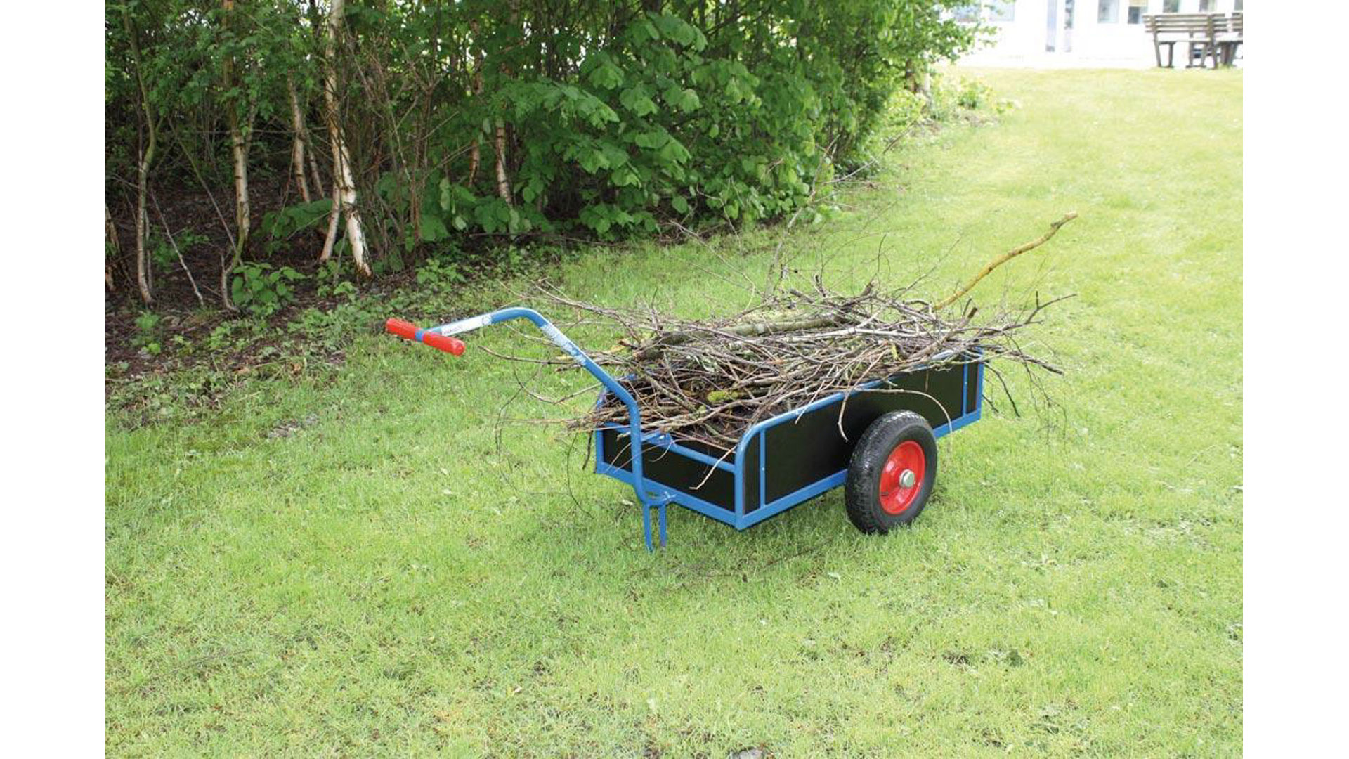 Handwagen mit Bordwänden - Traglast 200 kg - 730 x 725 x 1.555 mm (HxBxT) - Luftbereifung