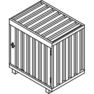 SafeMaster verzinkt, für VbF-Klasse AI, AII, AIII und B, für 4x200 l Fässer, Auffangvolumen 209 l, BxTxH 1420x1490x1610 mm