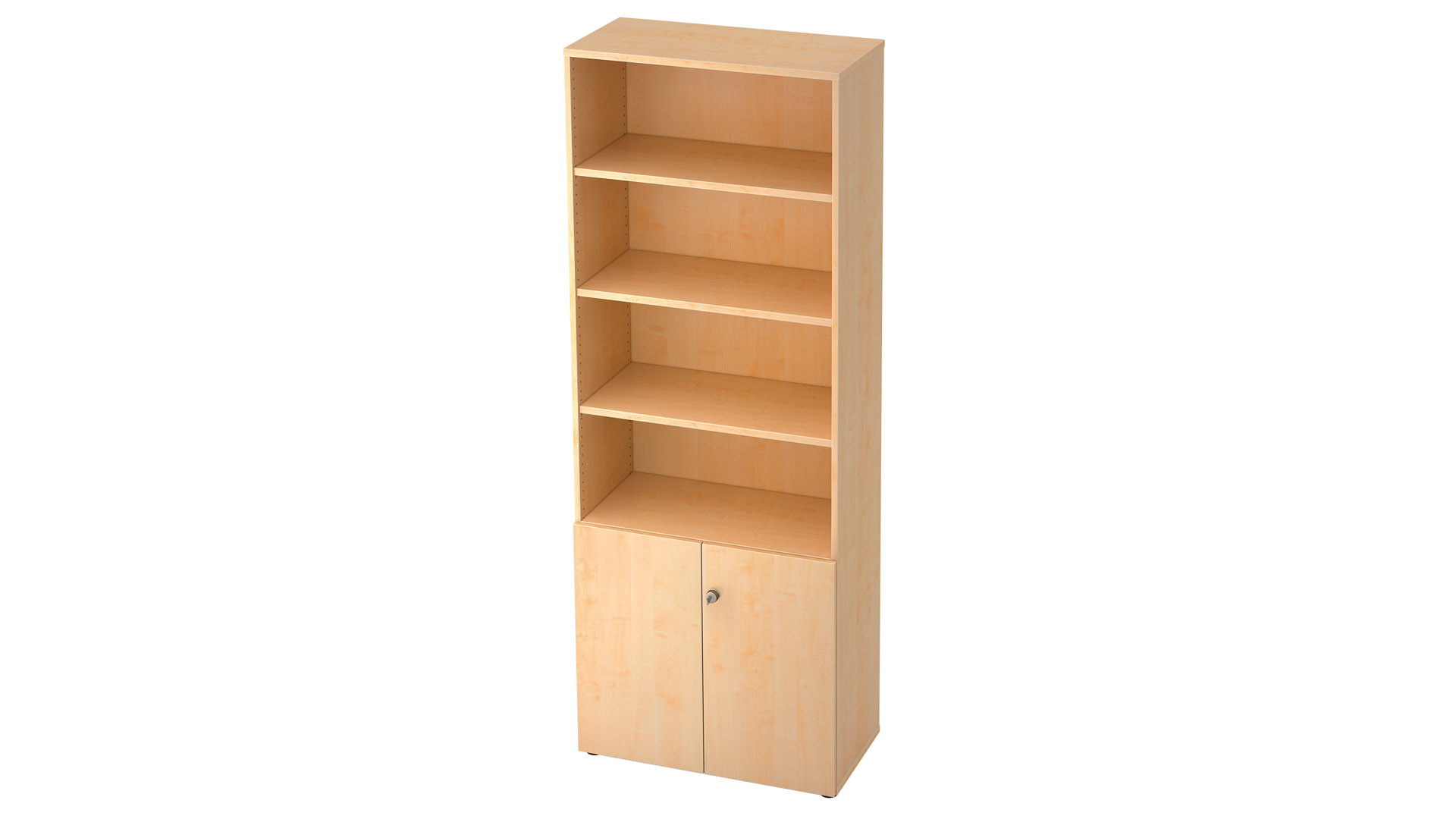 Büro-Kombischrank, BxTxH 800x420x2156 mm, 6 OH, 5 Böden, ahorn