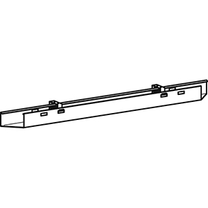 Kabelkanal, zur Befestigung an der Tischplatte, Länge 1600 mm, silber