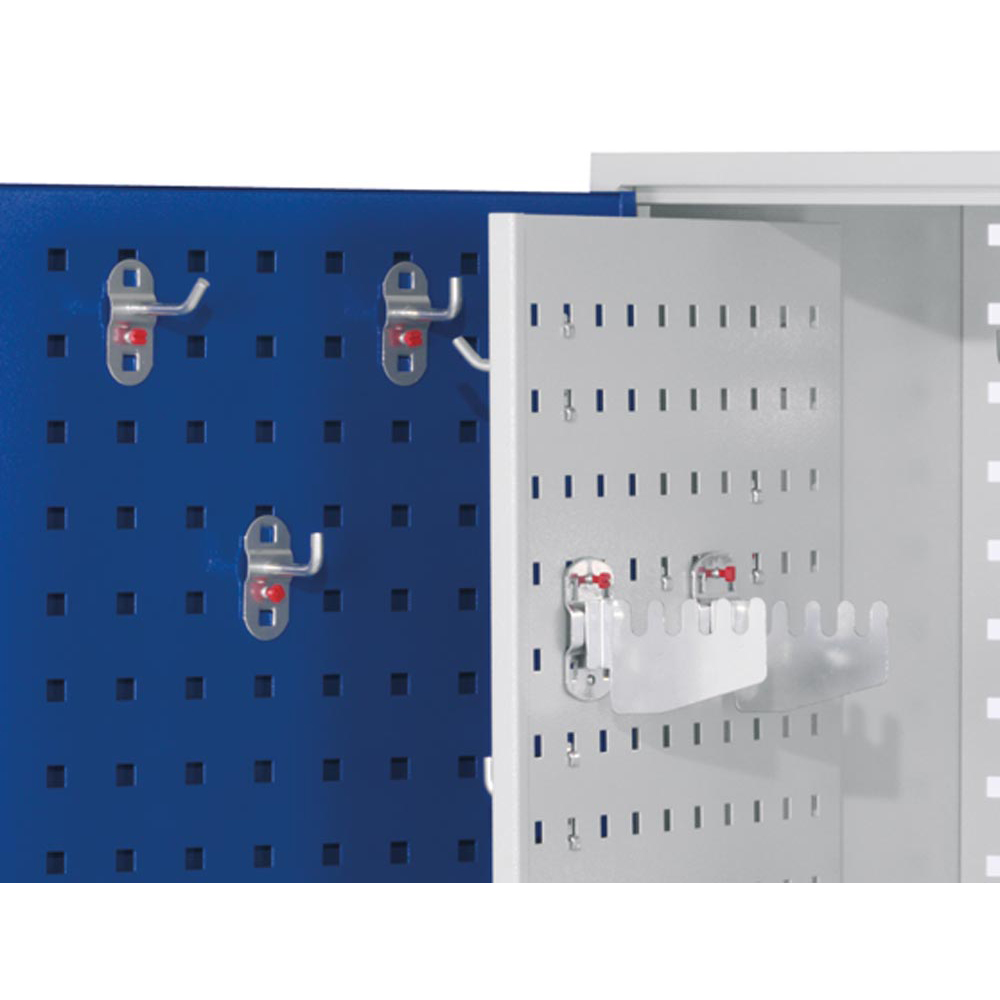 Hängeschrank, BxTxH 920x335x620 mm, mitLochwänden RAL 7035/7016