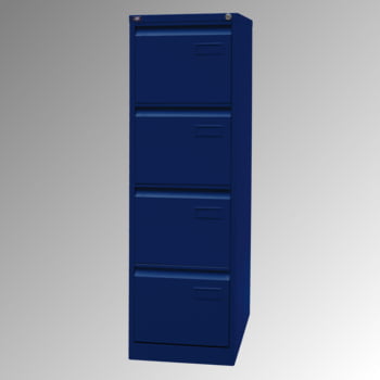 Bisley Light Hängeregistraturschrank - 4 Schubladen - einbahnig - Farbe blau