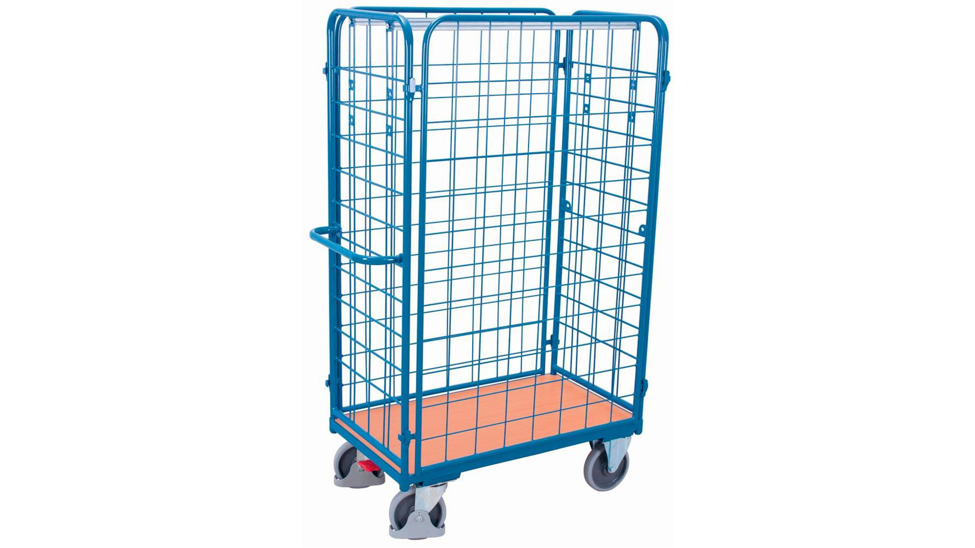 Paketwagen - 4 Wände - Traglast 400 kg - Höhe 1.780 mm - Ladefläche 500 x 850 mm (BxT) - enzianblau