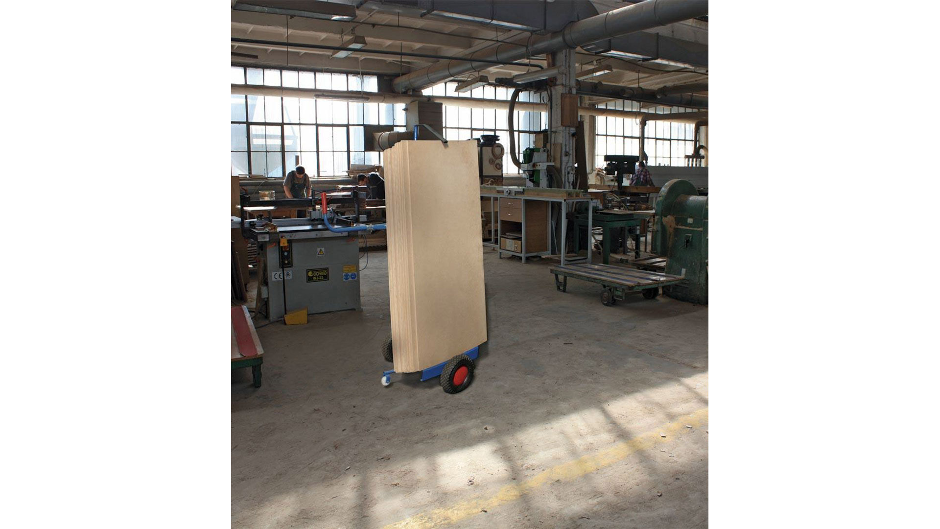 Plattenkarre - Vollgummibereifung - 250 kg Traglast - variable Plattensicherung - 1.440 x 680 x 1.260 mm (HxBxT)